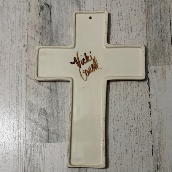 Vicki Carroll Handcrafted Multicolor Ceramic Cross - Picture 3 of 10